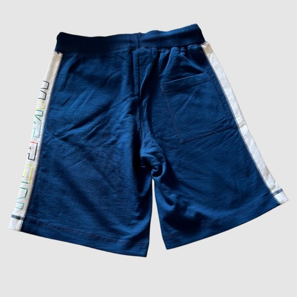 United Colors of Benetton Bermuda Cotton Shorts Blue & White, NWOT- 8-9 year old - Picture 5 of 6